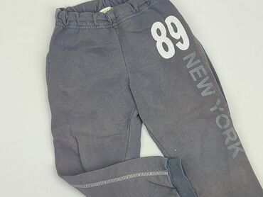 spodnie tech fleece czarno szare: Sweatpants, 4-5 years, 104/110, condition - Good