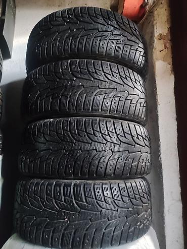 Шины 225 / 50 / R 17, Зимняя шипованная, Б/у, Комплект, Легковые, Корея, Hankook