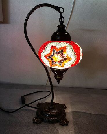 Освещение: Турецкий мозаичный светильник из цветного стекла