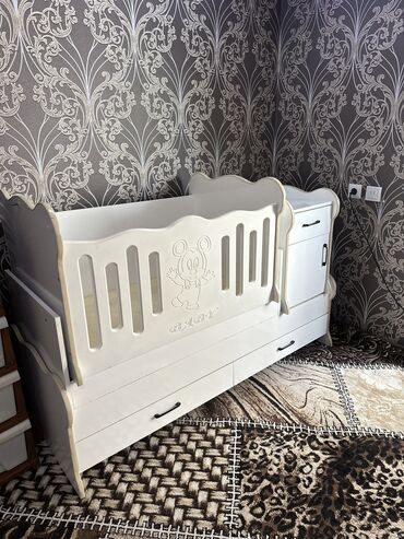 детскую кроватку кроватка к: Детская односпальная кровать, Новый, Для мальчика, Для девочки, С матрасом