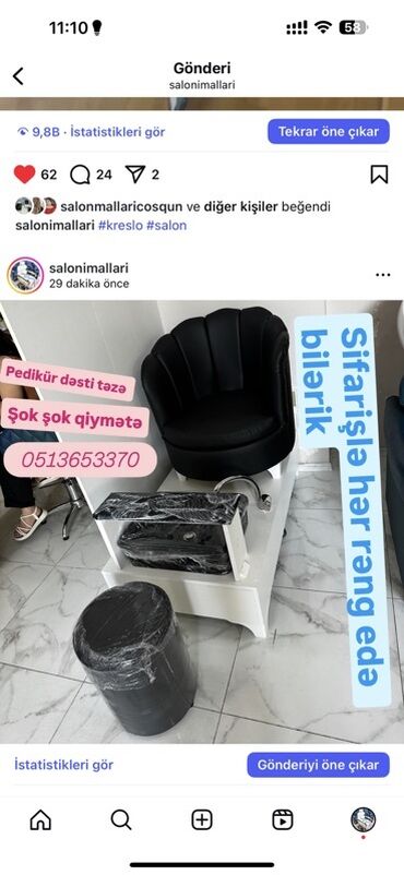 Dırnaq qurutma lampaları: Bu pedikür dəsti bir kürsü, ayaqaltı və ayaq vannası hissəsindən