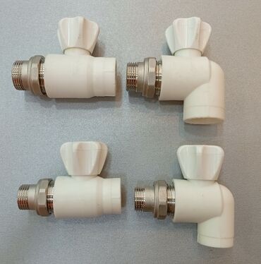 ступенька для ванной: PPR kran dəsti – düz və bucaq altında bağlama klapanları - Material