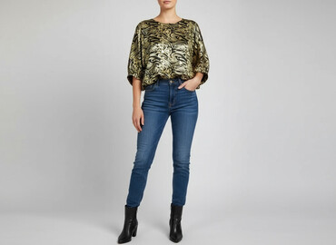 czarne długie suknie wieczorowe: Women's blouse, size L