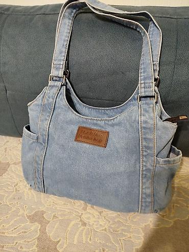Классические сумки: Джинсовая сумка Fashion Denim Bag в светло-голубом цвете — 4
