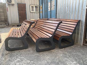 Скамейки: Скамейка Металл, Со спинкой — 36