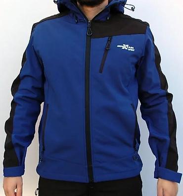 Jakne za prelazni period: Muška softshell jakna sa kapuljačom – plavo/crna - Materijal — 9