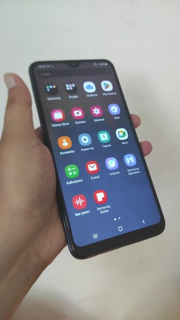 Samsung A10e, 32 ГБ, цвет - Голубой, Отпечаток пальца, Две SIM карты