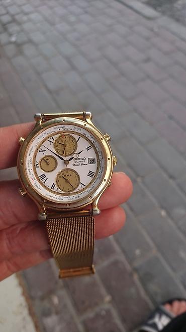 saat michael kors: Seiko Quartz World Timer qol saatı - Model: Seiko 5T52-7A19 (arxa — 3