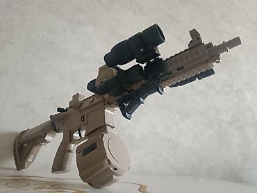 Игрушки: Гибридный орбизого/страйкбольный автомат HK416 — 2