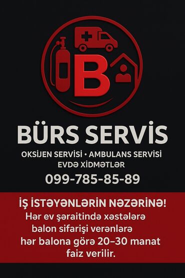 Медицинская одежда: BÜRS SERVİS tərəfindən təklif olunan bu xidmət oksigen balonlarının