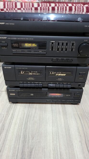 двухкассетник шарп: Техника из 80, легендарная Japan фирма, SHARP CMS - 150 CDH ( BK )