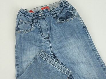 jeansy z wysokim stanem boyfriend: Denim pants, Esprit, 9-12 months, condition - Fair