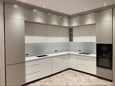 Кухонные гарнитуры: Кухонный гарнитур, цвет - Серый, МДФ — 55