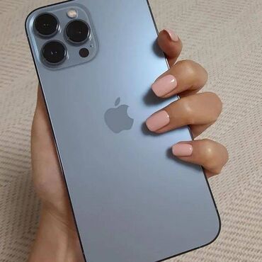 Apple iPhone: IPhone 13 Pro, Жаңы, 128 ГБ, Sierra Blue, Заряддоочу түзүлүш, Коргоочу айнек, Куту, 85 %