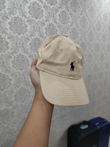 купить золотые часы бу: Мужской головной убор, Polo Ralph Lauren, Б/у, цвет - Бежевый, Самовывоз