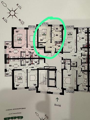 Продажа квартир: 1 комната, 42 м², Асанбай мкр Элитка, 4 этаж, ПСО (под самоотделку) — 8
