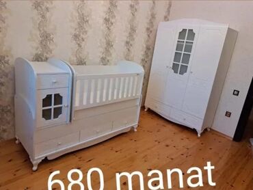gənc otağı ucun dəstlər: Oğlan və qız üçün, Beşik, Dolab