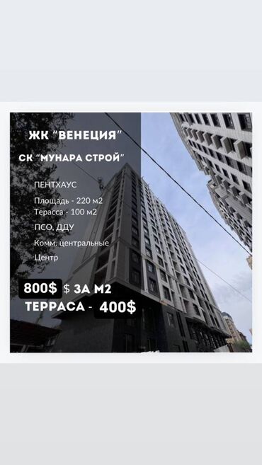 Продажа квартир: 5 и более комнат, 220 м², Элитка, 16 этаж, ПСО (под самоотделку)