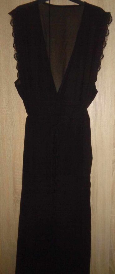 haljine pliš: 2XL (EU 44), 3XL (EU 46), color - Black, With the straps