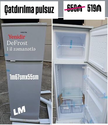 Paltaryuyan maşınlar: 2 qapılı Vestel Soyuducu Satılır, rəng - Boz