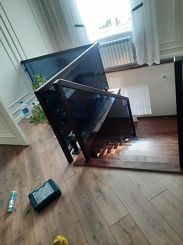 Изготовление перил: Элегантная винтовая лестница с перилами, выполненными из комбинации — 10