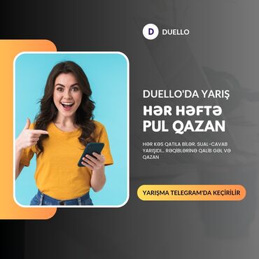 ən son iş elanları 2023: Yarişma haqqinda: yarışma oyunlarımız fərqli fərqli olur. Ama ən çox