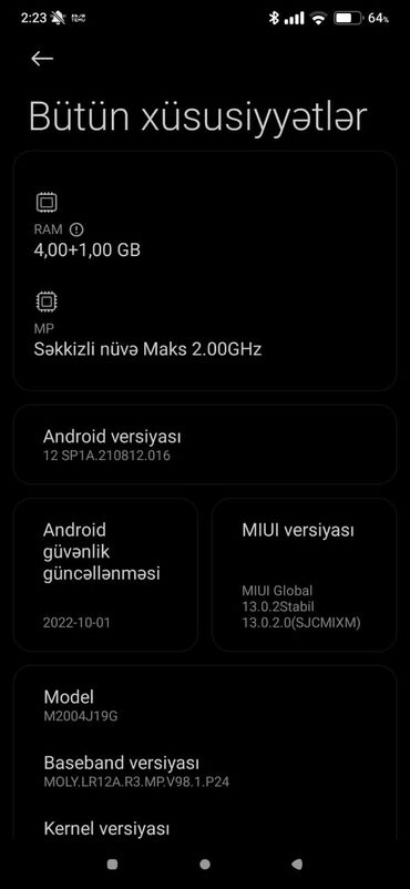 redmi telefonlarin qiymeti: Xiaomi Redmi 9, 64 GB, rəng - Göy, 
 Sensor, Barmaq izi, İki sim kartlı