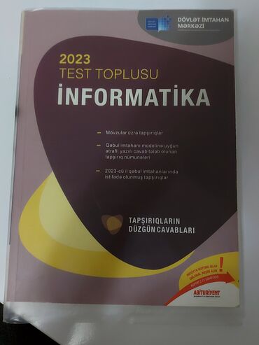 Tulumlar: Məhsul: “İnformatika – 2023 Test Toplusu” Nəşriyyat/İnstitut: Dövlət