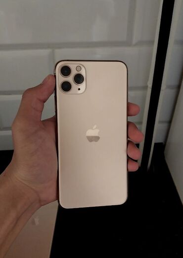 Apple iPhone: IPhone 11 Pro Max, Б/у, 256 ГБ, Desert Titanium, Защитное стекло, Коробка, 100 %