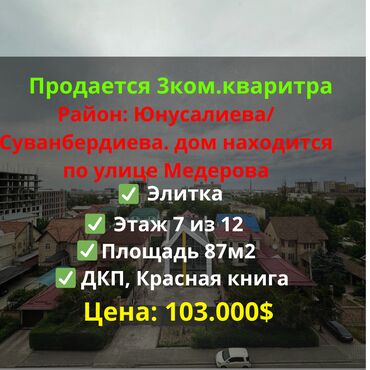 Продажа участков: 3 комнаты, 87 м², Элитка, 7 этаж, Евроремонт