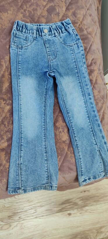 детские шорты для роллеров: Uşaq cins şalvarı - Material: denim (mavi rəng, yüngül yuyulma