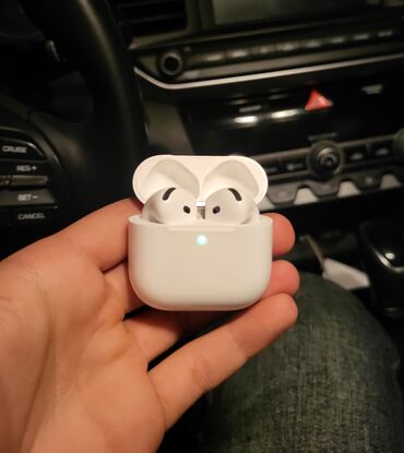 Maqnitofonlar: İşlənmiş Simsiz (Bluetooth) Qulaqcıqlar, Apple, rəng - Ağ