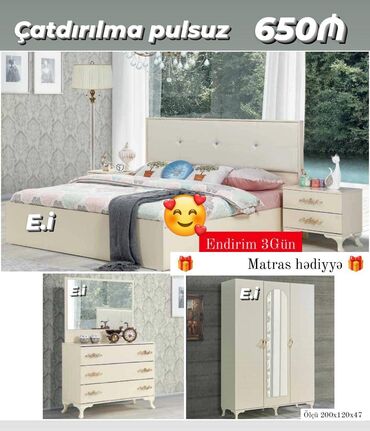 Yataq otağı dəstləri: Çatdırılma pulsuz matras 🎁