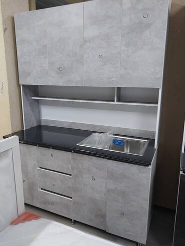 Кухонные гарнитуры: Кухонный гарнитур, Новый, цвет - Черный, ДСП, Бесплатная доставка at lalafo.kg — 11 Кухонные гарнитуры: Кухонный гарнитур, Новый, цвет - Черный, ДСП, Бесплатная доставка — 11