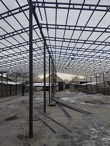 с поля: Арочный навес из металлоконструкций - Каркас: сварные металлические — 10