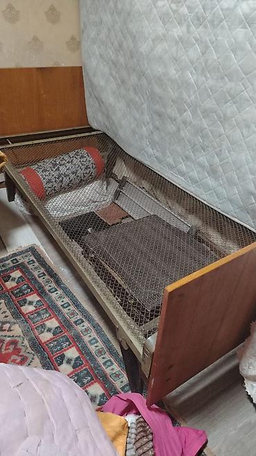 carpayı gəncə: Metal karkaslı tək nəfərlik çarpayı – klassik yaylı tor şəbəkə — 1