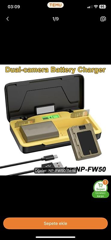 sony a5100: NP-FW50 seriyası üçün ikili batareya şarj cihazı - Model: NP-FW50 - — 6