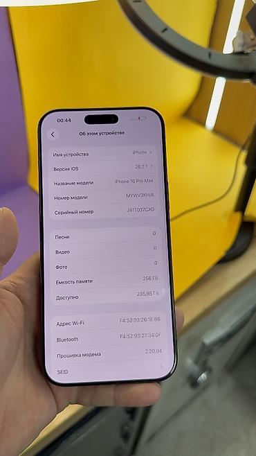 Apple iPhone: IPhone 16 Pro Max, Б/у, 256 ГБ, 90 % — 16
