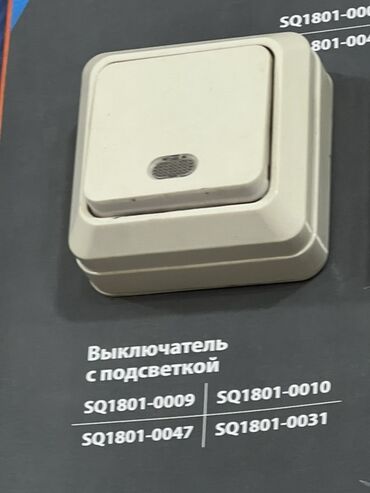 ночь охрана: Выключатель с подсветкой (серия SQ1801) - Накладной одноклавишный