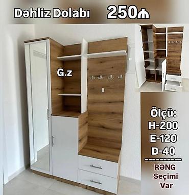 taxta rəf: Dəhliz dolabı – funksional və estetik dizayn. Xüsusiyyətlər: - Ölçü — 1