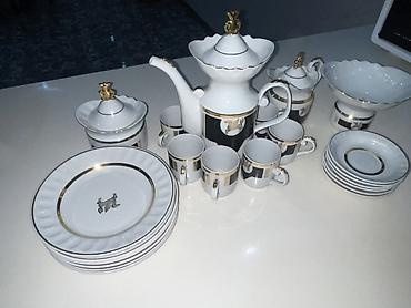 cay: Çay dəsti, rəng - Ağ, Farfor, 6 nəfərlik — 1