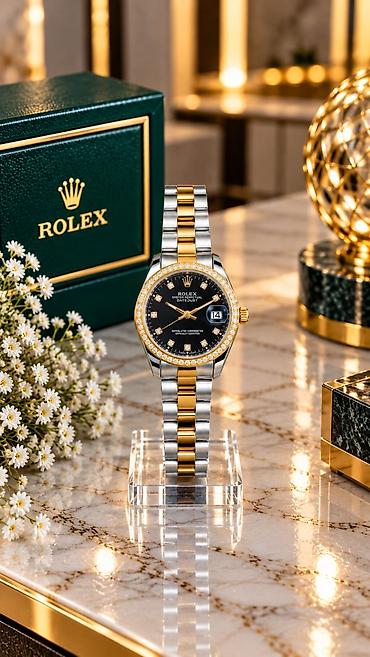 analoq saat: Yeni, Qol saatı, Rolex, rəng - Qızılı — 4