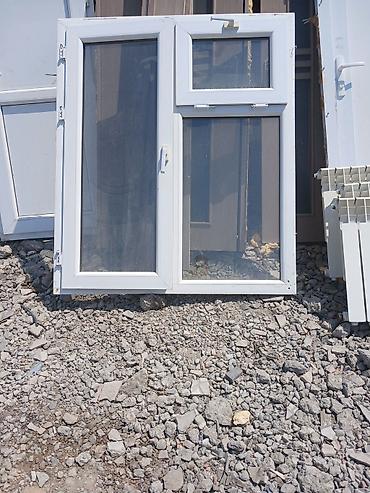 пластик двери: PVC pəncərə bloku - Material: ağ rəngli PVC profil - Quruluş: 2 — 1