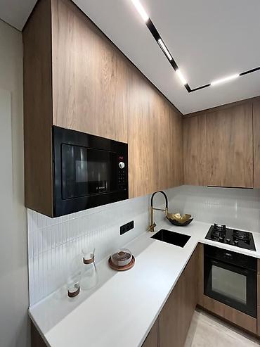 Кухонные гарнитуры: Кухонный гарнитур угловой в современном минималистичном стиле - — 5