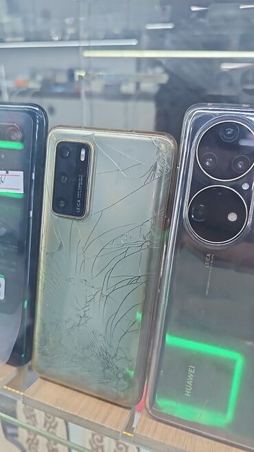 мобильные телефоны оптом: Huawei P40 4G, Колдонулган, 128 ГБ, түсү - Көгүлтүр, 1 SIM, 2 SIM