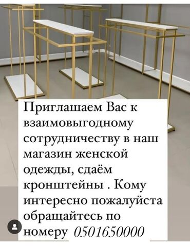 мебель на прокат: Сдается в аренду кронштейн в магазине женской одежды в центре города