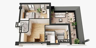 панорамные: 4 комнаты, 150 м², Элитка, 8 этаж, Готовая ПСО (под самоотделку) — 2
