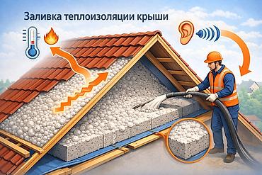 заливка крышы: Заливка пенобетона: тепло- и шумоизоляция крыш и перекрытий Описание — 1