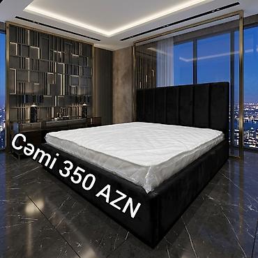Mebel növü: İki nəfərlik çarpayı və döşək dəsti - Rəng: Qara