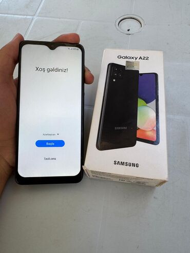 şarj: Samsung Galaxy A22, 64 ГБ, цвет - Черный, Гарантия, Сенсорный, Отпечаток пальца